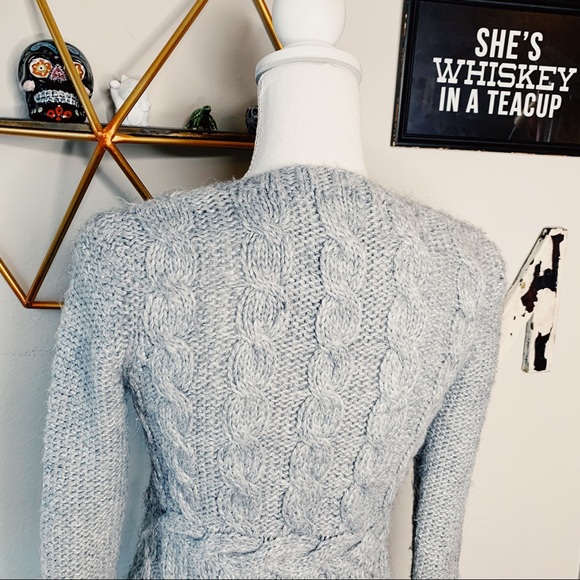 Anthro Kenji alpaca wool Knit gray sweater H1321 - Picture 4 of 9